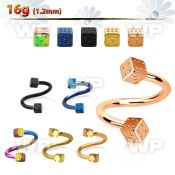 3mwr18 ion plated surgical steel eyebrow spiral 1 2mm 3mm steel eyebrow piercing