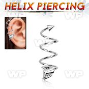 3mxw7o triple surgical steel helix spiral piercing 1 2mm 4mm helix piercing