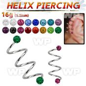 3mxwda triple surgical steel helix spiral piercing 1 2mm 4mm helix piercing
