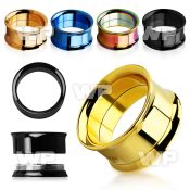 3rxm ion plated internally threaded surgical steel double flar ear lobe piercing