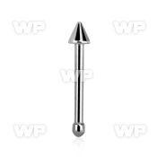 3u6u surgical steel nose bone 0 8mm 2mm cone shaped top nose piercing