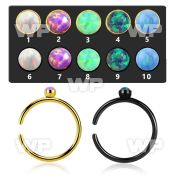 3uark5m ion plated 316l steel uns grade s3160 clip on nose ring nose piercing