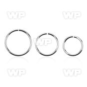 3wbet surgical seamless steel ring 1mm ear lobe piercing