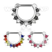 3wm6fey septum clicker a 1 2mm surgical steel closure bar crys septum piercing