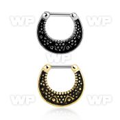 3wmdey black plated septum clicker 1 2mm 316l steel closure bar septum piercing