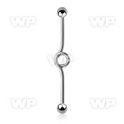 414e0 surgical steel industrial loop barbell 1 6mm 5mm ball 