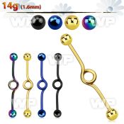 414re0 ion plated surgical steel industrial loop barbell 1 6mm 
