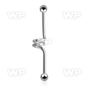 416e0 surgical steel industrial twister barbell 1 6mm 5mm ball 