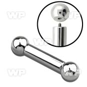 440 316l steel big gauge tongue barthickness of 4g 5mm tongue piercing