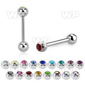 446 surgical steel tongue bar 1 6mm upper 6mm press fit jewe tongue piercing
