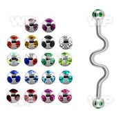 446c surgical steel industrial zig zag barbell 1 6mm 5mm mult tongue piercing