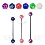 448q74s surgical steel industrial barbell 1 6mm 5mm ab coated ear piercing others