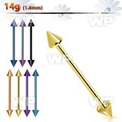 448r6u0 ion plated surgical steel industrial barbell 1 6mm 4mm 