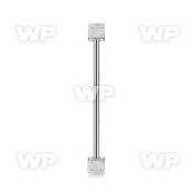 448u1318 surgical steel industrial barbell 1 6mm 5mm dices 