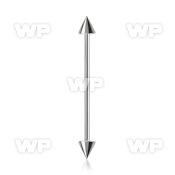 448u16u3 surgical steel industrial barbell 16g 1 2mm 4mm cones 