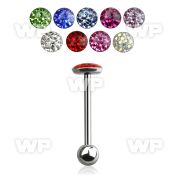 44d6kf surgical steel tongue bar 1 6mm lower 5mm steel ball nipple piercing