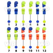 44ibox surgical steel tongue bar 1 6mm acrylic whistle length tongue piercing