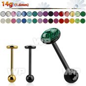 44jrc0f black ion plated 316l steel tongue bar 1 6mm lower 5mm tongue piercing