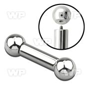 44k 316l steel big gauge tongue barthickness of 6mm 10mm tongue piercing