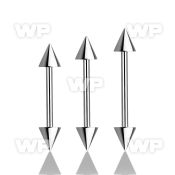 44kp6u surgical steel eyebrow or helix barbell 0 8mm 3mm cones eyebrow piercing