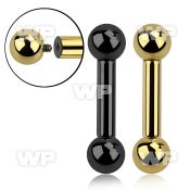 44r0 ion plated 316l steel big gauge tongue barthickness of tongue piercing