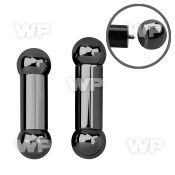 44rpf ion plated 316l steel big gauge tongue barthickness of tongue piercing