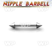 44um6u surgical steel nipple barbell 1 6mm 4mm cones nipple piercing