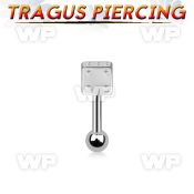 44w3180 surgical steel tragus barbell 1 2mm one 4mm dice 3mm eyebrow piercing