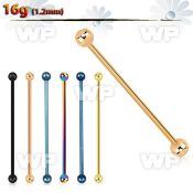 44w8r4 ion plated surgical steel industrial barbell 1 2mm 4mm tragus piercing