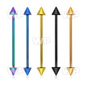 44w8r6u ion plated surgical steel industrial barbell 1 2mm 4mm tragus piercing