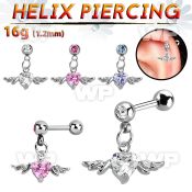44wae surgical steel helix barbell 1 2mm 4mm balls dangling helix piercing