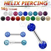 44wakz surgical steel helix piercing 1 2mm 3mm multi crystal eyebrow piercing