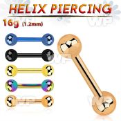 44warkp helix piercing jewelry ion plated surgical steel barbell helix piercing