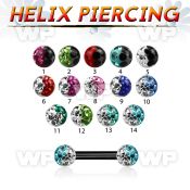 44warkzw ion plated surgical steel helix or eyebrow barbell 1 2mm eyebrow piercing