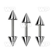 44was9 surgical steel eyebrow or helix barbell 1 2mm 5mm cones ear lobe piercing