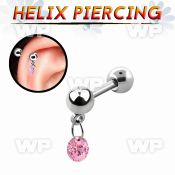 44was surgical steel helix barbell 1 2mm 4mm balls small 5mm helix piercing