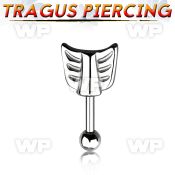 44waz0 surgical steel tragus barbell 1 2mm upper casted steel helix piercing