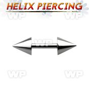 44wazp surgical steel helix barbell 1 2mm 4mm cones eyebrow piercing