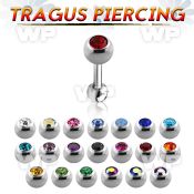 44wazs surgical steel tragus barbell 1 2mm upper 4mm press fit helix piercing