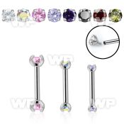 44wk6g8u internally threaded 316l steel eyebrow barbell 1 2mm pro eyebrow piercing