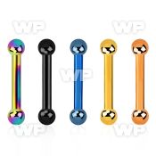 44wr4ks ion plated surgical steel eyebrow or helix barbell 1 2mm eyebrow piercing