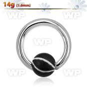 467ws surgical steel captive bead ring 1 6mm 5mm acrylic clos ear lobe piercing