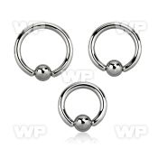 46aep surgical steel captive bead ring 2 5mm 6mm ball ear lobe piercing