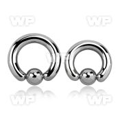 46ak surgical steel captive bead ring 6mm 10mm ball ear lobe piercing