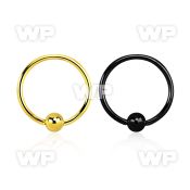 46arkp3 black ion plated surgical steel captive bead ring 0 8mm eyebrow piercing