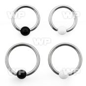 46w77z surgical steel captive bead ring 1 2mm 3mm acrylic uv ear lobe piercing