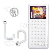 483o6f0p box w bio flex nose screw spirals 1mm 1 5mm round clear nose piercing