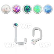48u3o5 clear bio flex labret stud w prong set 1 5mm 3mm synthe nose piercing