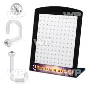 4a483o6 display w bio flex nose screw spirals 1mm 1 5mm round nose piercing