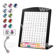 4a4cjf0 display board w 316l steel micro bananas 1 2mm tiny 2 5m eyebrow piercing